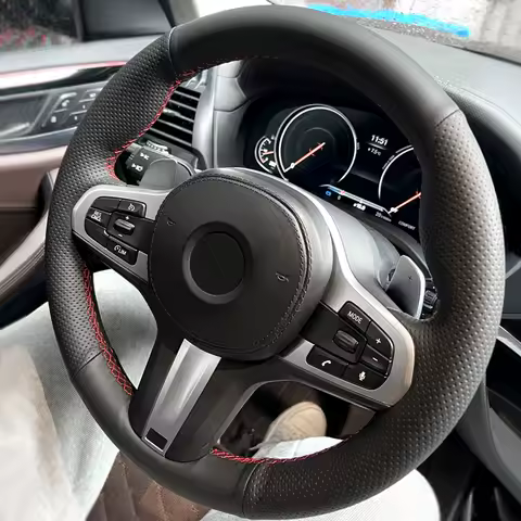 Car Perforated Microfiber Leather Steering Wheel Cover For BMW M Sport G30 G31 G32 G11 G20 G21 X3 G01 X4 G02 X5 G05 G14 G15 G16