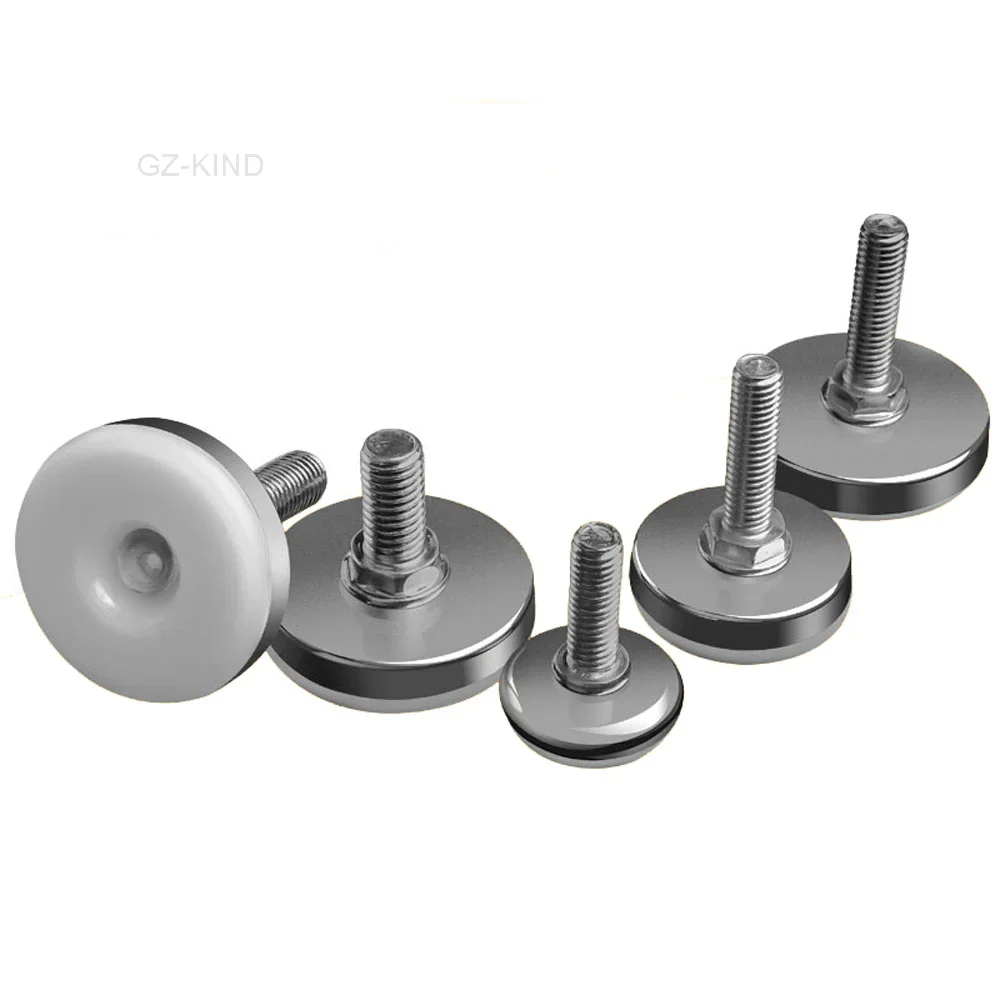 Leveling Foot Base, M6, M8, M10, Screw Height Adjustable, Dia 30mm, 35mm, 43mm, 50mm, 2 Pcs, 4 Pcs, 8 Pcs