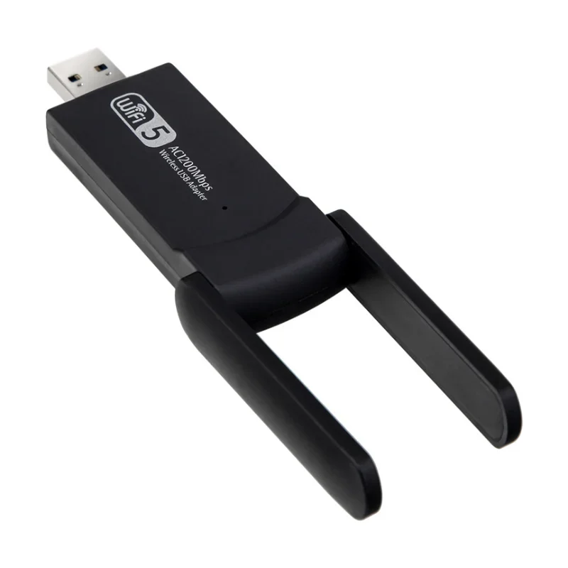 Adaptateur Wifi USB 3.0 1200Mbps pour touristes, bande 5GHz 2.4 mesurz stérilisation 11AC RTL8812BU antenne Wifi dongle carte réseau pour ordinateur portable de bureau, nouveau