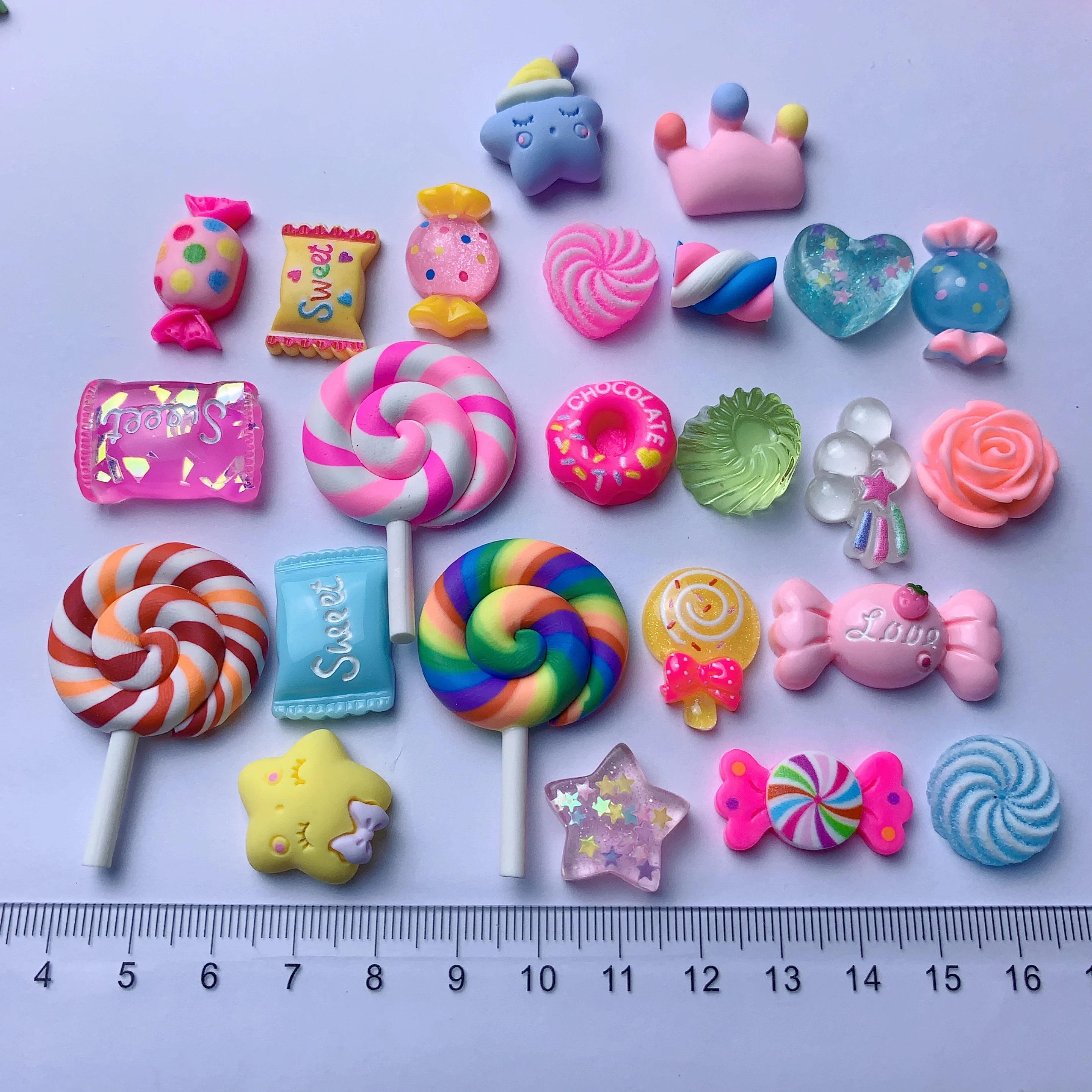 20 Teile/beutel Gemischte Stil Harz Süßigkeiten Keks Lebensmittel Nail art Telefon Fall Haarnadel Kühlschrank Handgemachte DIY Charms Zubehör Dekoration – Detail 31