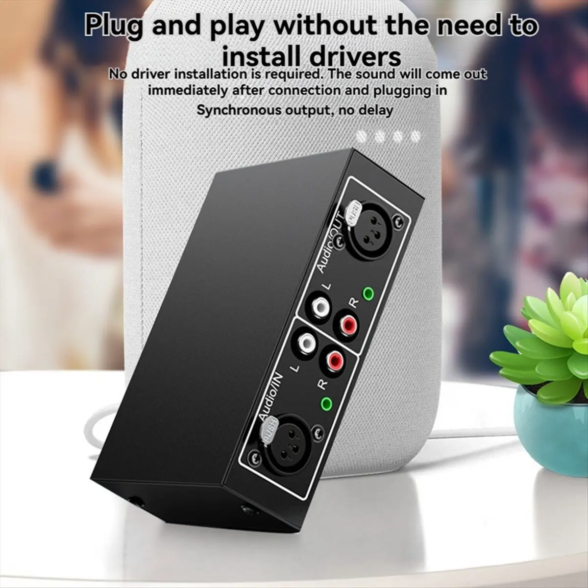 TCE Audio Isolator Current Noise Eliminator Dual XLR Port Amplifier Audio Noise Filter Multifunctional Noise Isolator