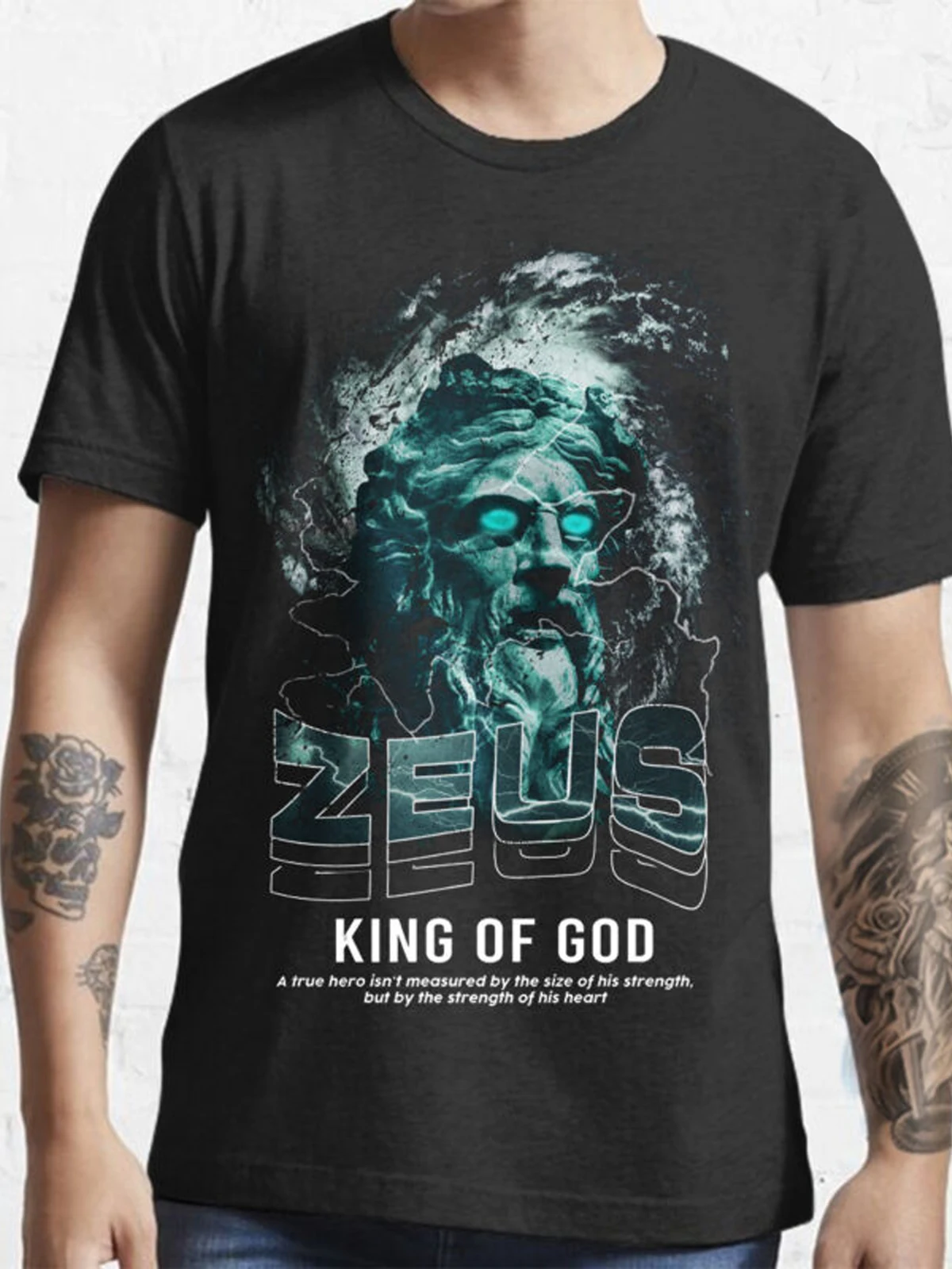 Trendy Modern Streetwear Greek Mythology God Zeus T-Shirt 100% Cotton O-Neck Summer Short Sleeve Casual Mens T-shirt Size S-3XL