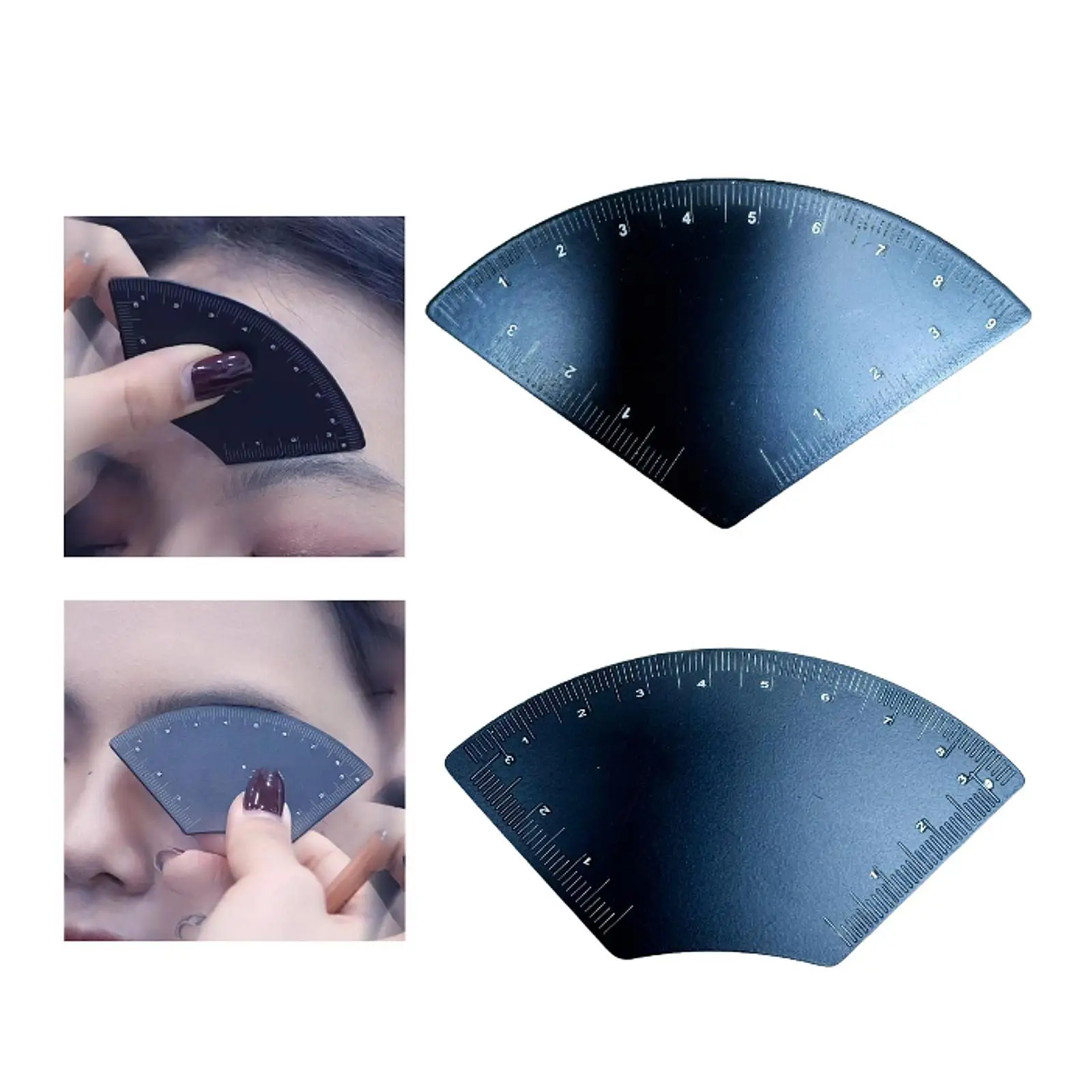 눈썹 스텐실 빠른 눈썹 디자인 사용하기 쉬운 철 액세서리 여행용 크기