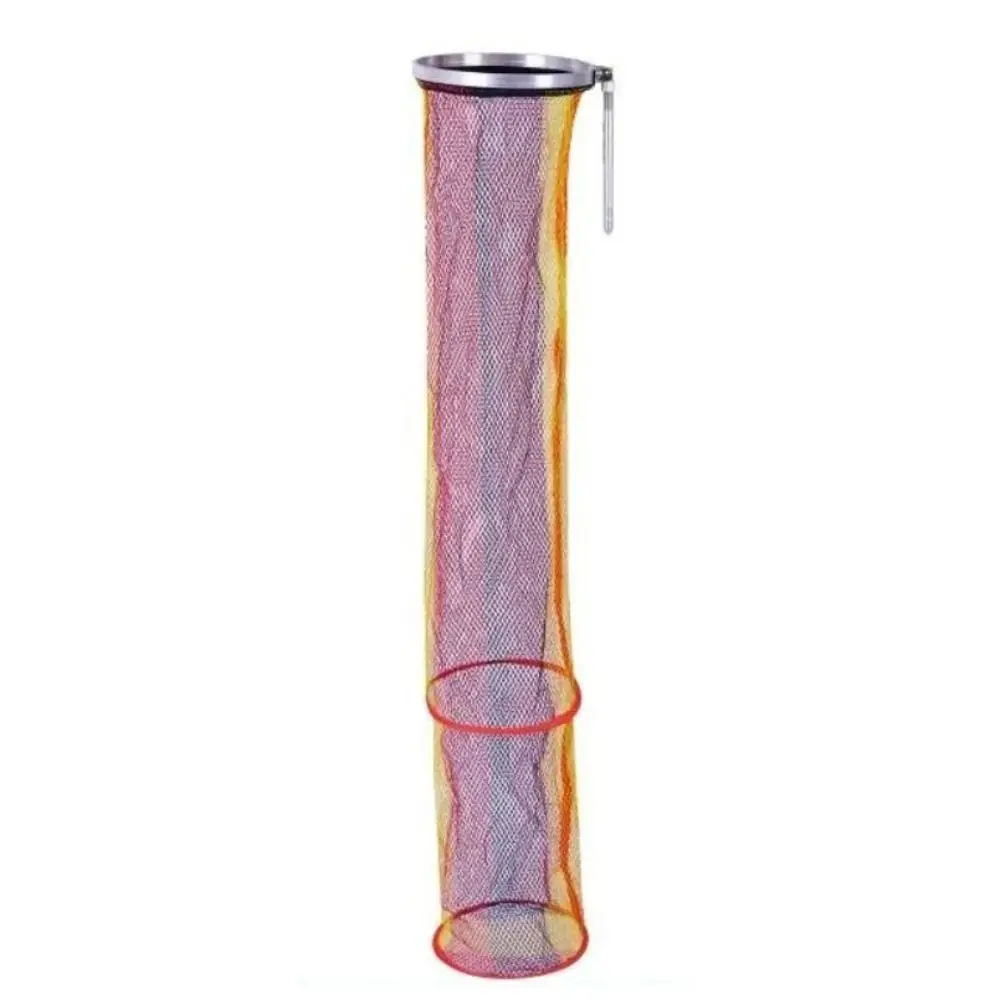 

Foldable Portable Fishing Nets 90/150/200cm Depth Ring Edge Shrimp Cage Basket Quick-drying Anti-jump Fish Mesh Bag Fishing Tool