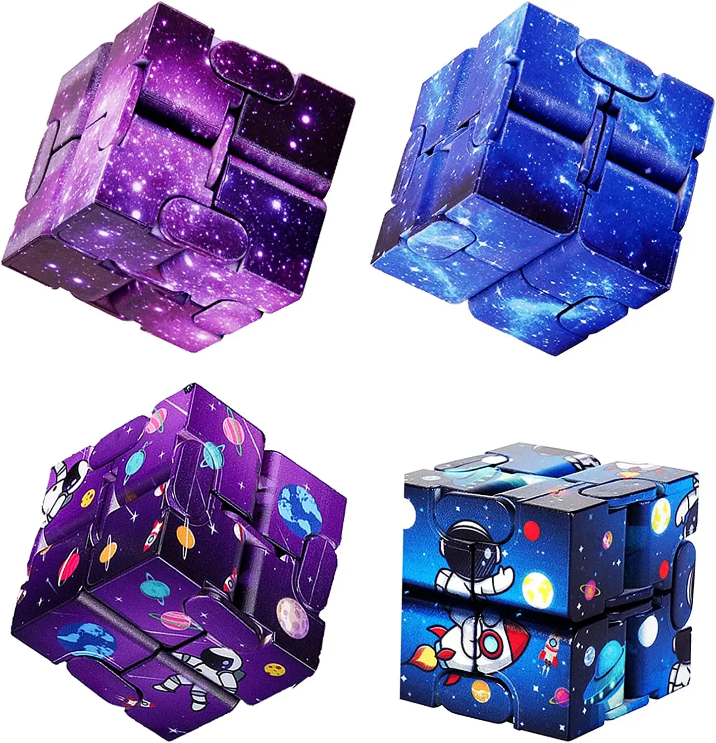

Infinity Magic Cube Starry Sky Square Puzzle Toys Four Corner Maze Toys Children Adult Decompression Relaxing Hand-Held for ADD