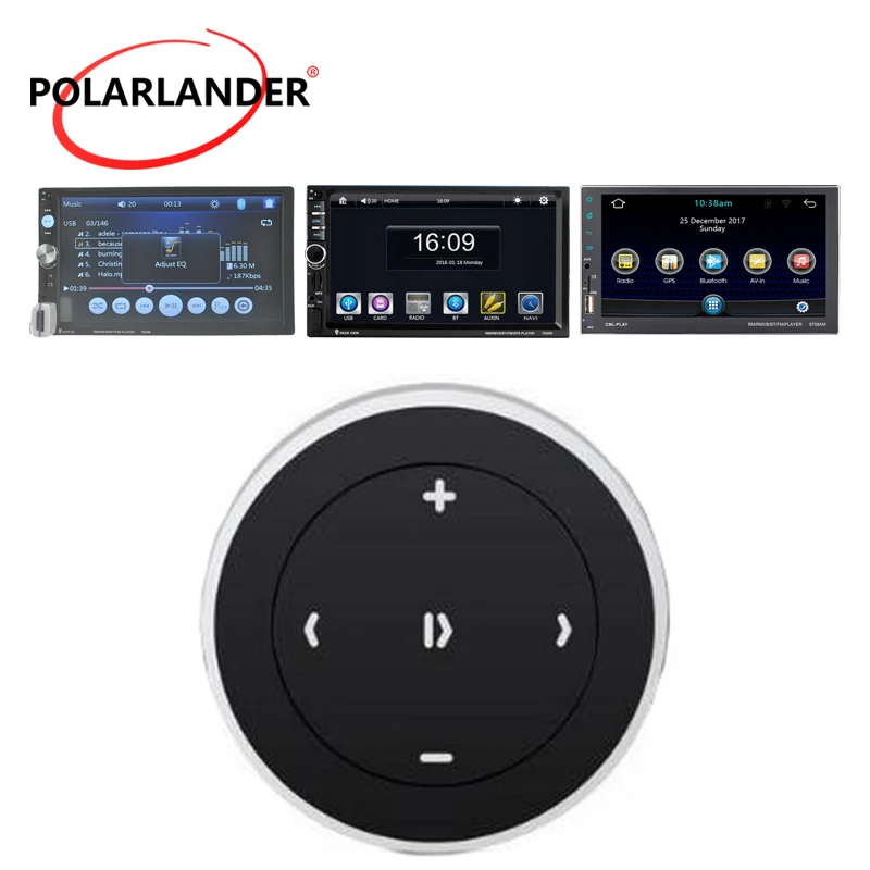ABS Metal Bluetooth Media Button Play Pause Skip Song Volume Control Wireless Remote