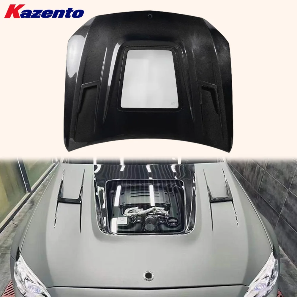 For Benz W205 Real C63 16-21 Only Carbon Fiber IMP Style Front Vented Clear Hood( Ocean freight is favorable, welcome to inqury)