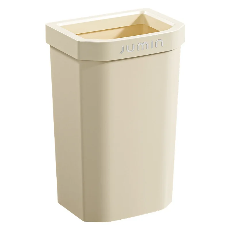 Large household kitchen trash can, for bathroom and living room, plastic garbage storage in narrow spaces,  no need to bend over