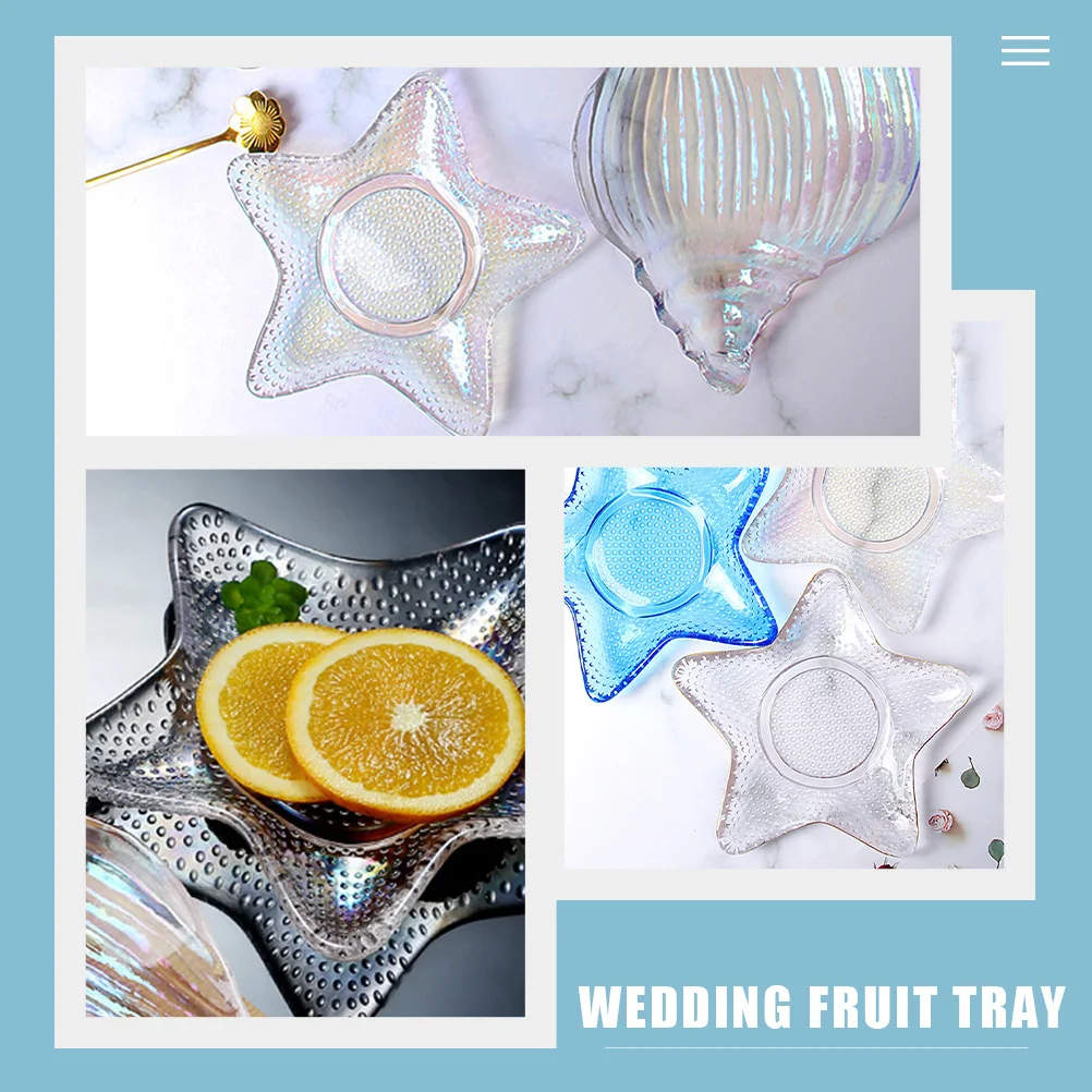 

2 Pcs Fruit Container Snack Tray Food Display Platter Chips and Dip Serving Dish Trays