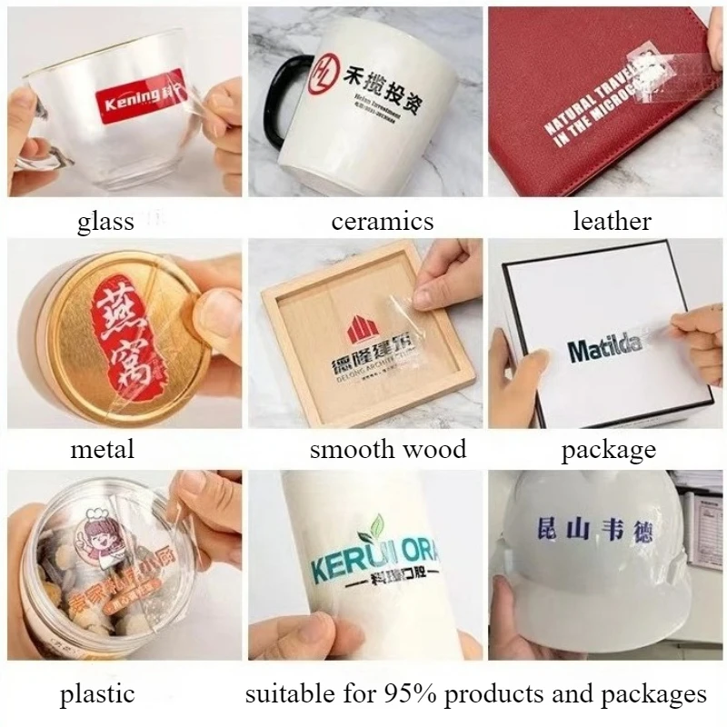 10pcs Custom Transfer Sticker UV Printing Name Lable Sticker Any Size Logo Personalized No-background Sticker