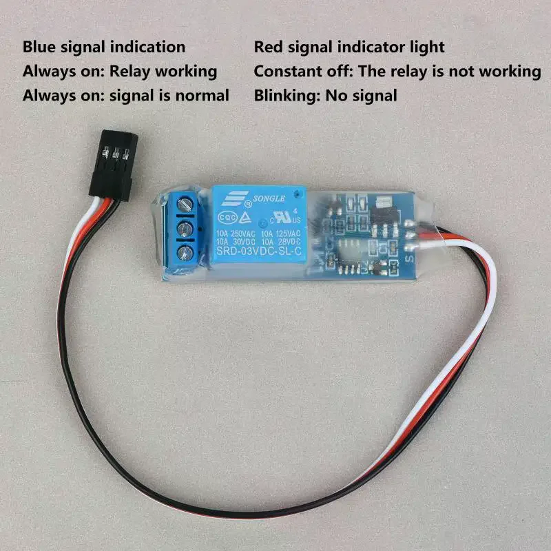PWM Electronic Relay Switch K1, Universal Power On-off Module for RC Airplane DIY