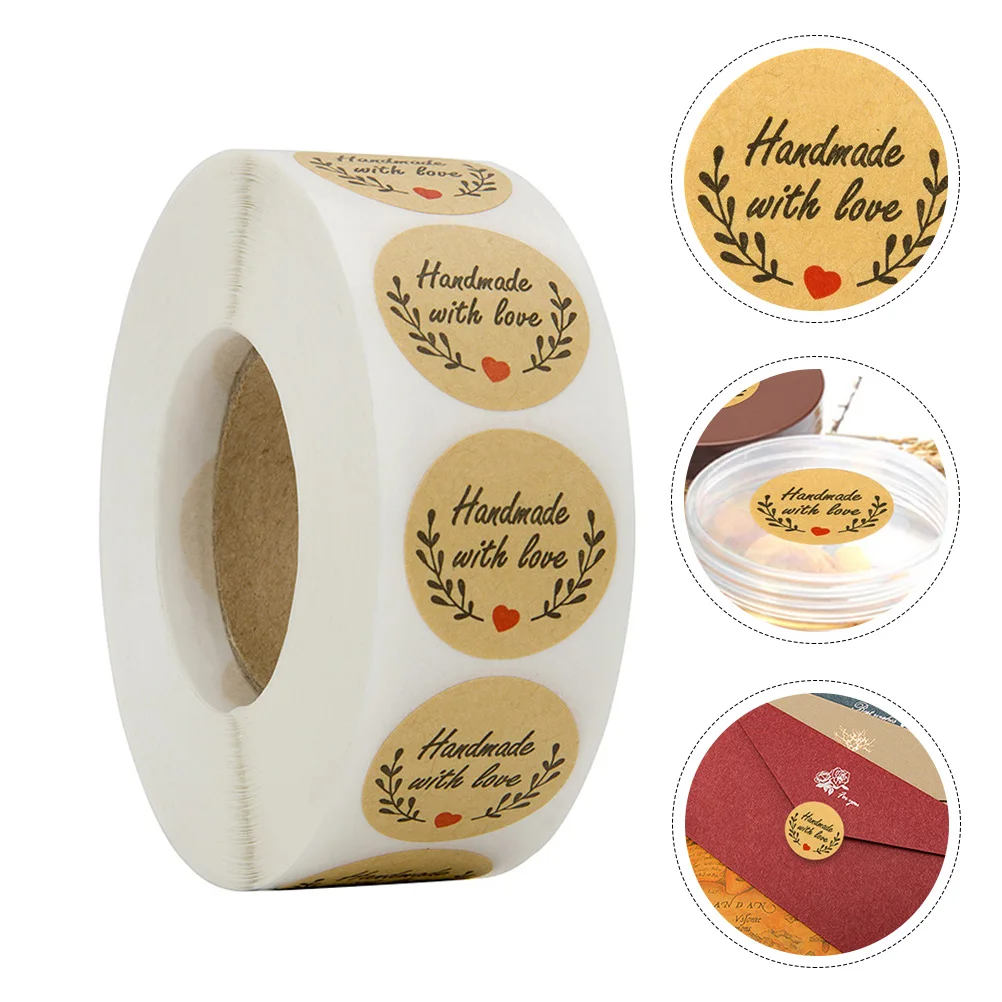 

5 Rolls Copper Plate Stickers Removable Labels Easy Peel Off 500 Sheets Per Roll Gift Sealing Holiday Tags