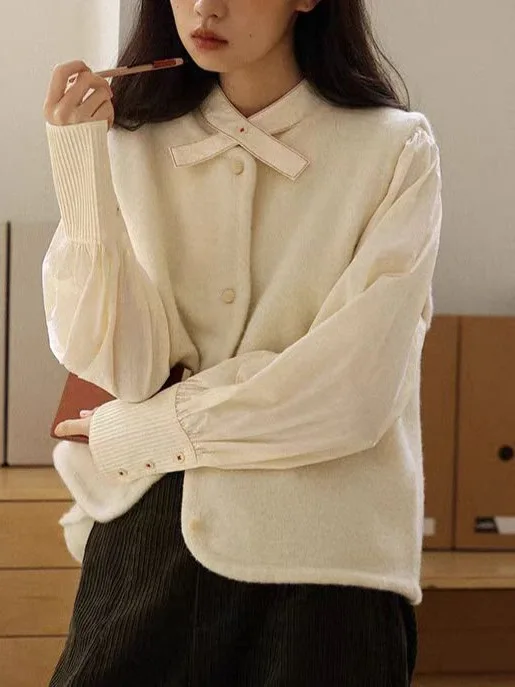 

Жилеты Жилеты Тонкий женский жилет Японская зима На флисовой подкладке Воротник-стойка Непромокаемая Обычная подкладка Уютная Прочная молния в стиле ретро