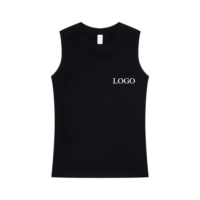 Custom Printed 230G Mens T-shirts High Quality 100％ Cotton Loose Gym Clothing DIY Your Design Logo or Like Photo Custom Tank Top