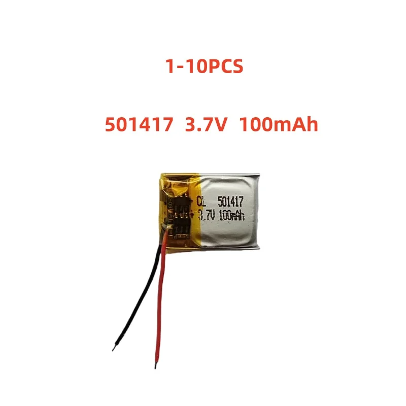 

501417 3.7V 100mAh Small Size Lipo Rechargeable Battery Lithium Polymer For MP3 Bluetooth MID headset headphone video pen