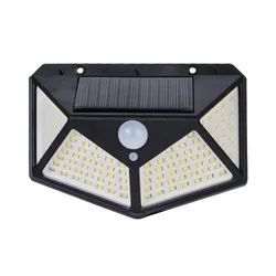 100 LED Solar Wall Lights Outdoor Waterproof Solar Lamp PIR Motion Sensor Sunlight Street Light For Garden Outside Path Way