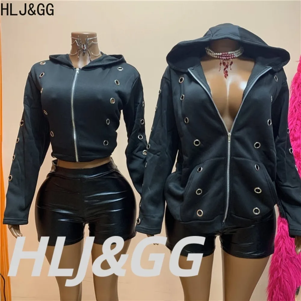 HLJ&GG Sexy Sheer Mesh Hollowed-out Bodycon Mini Dress Women Long Sleeve Bodycon See Through Clubwear Y2K Night Out Party Dress