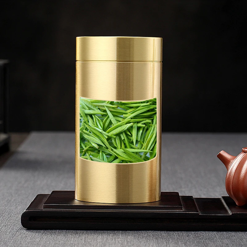 Airtight Tea Canister Copper Incense Coffee Powder Container Portable Tea Tins Food Jars for Sugar Spices Powder