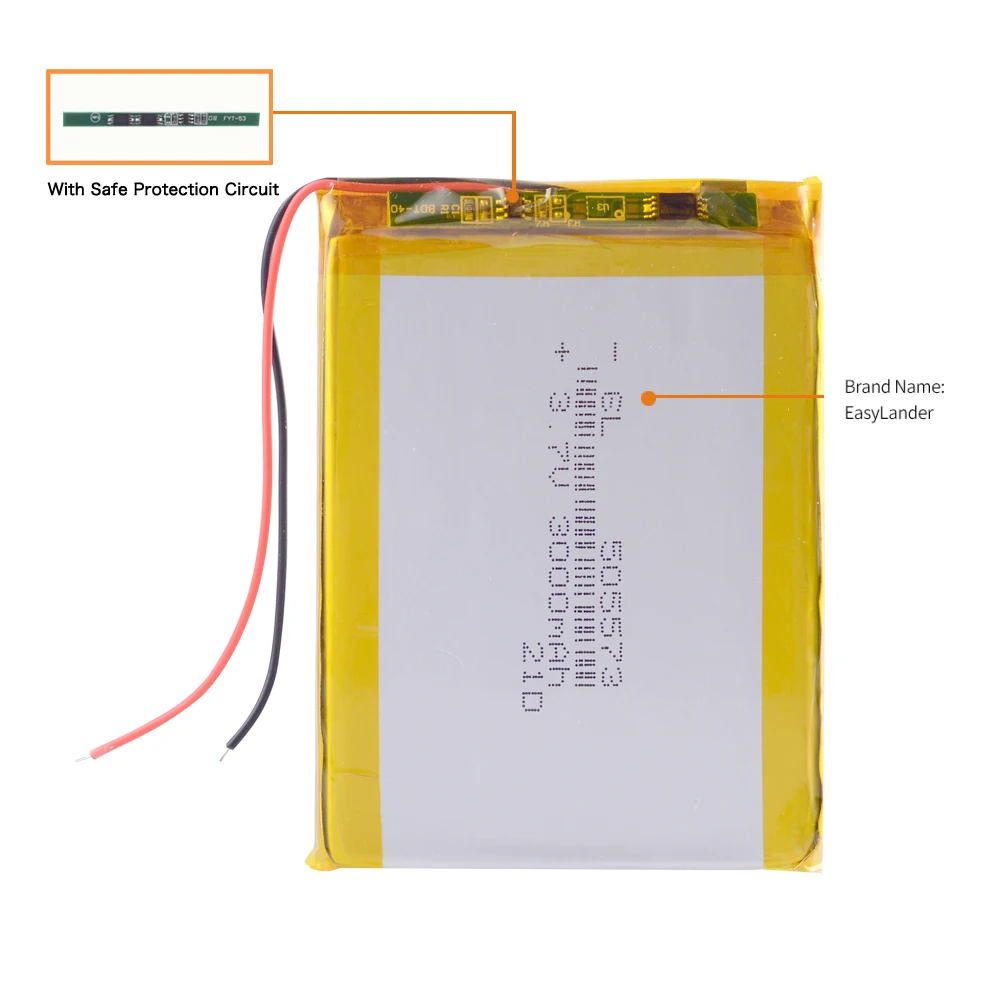 3.7V 3000MAH 505573 Lithium Ion Polymer/Li-Ion แบตเตอรี่สำหรับของเล่นแบตสำรอง GPS Mp3 Mp4เก่าสมาร์ทโฟน Registrar