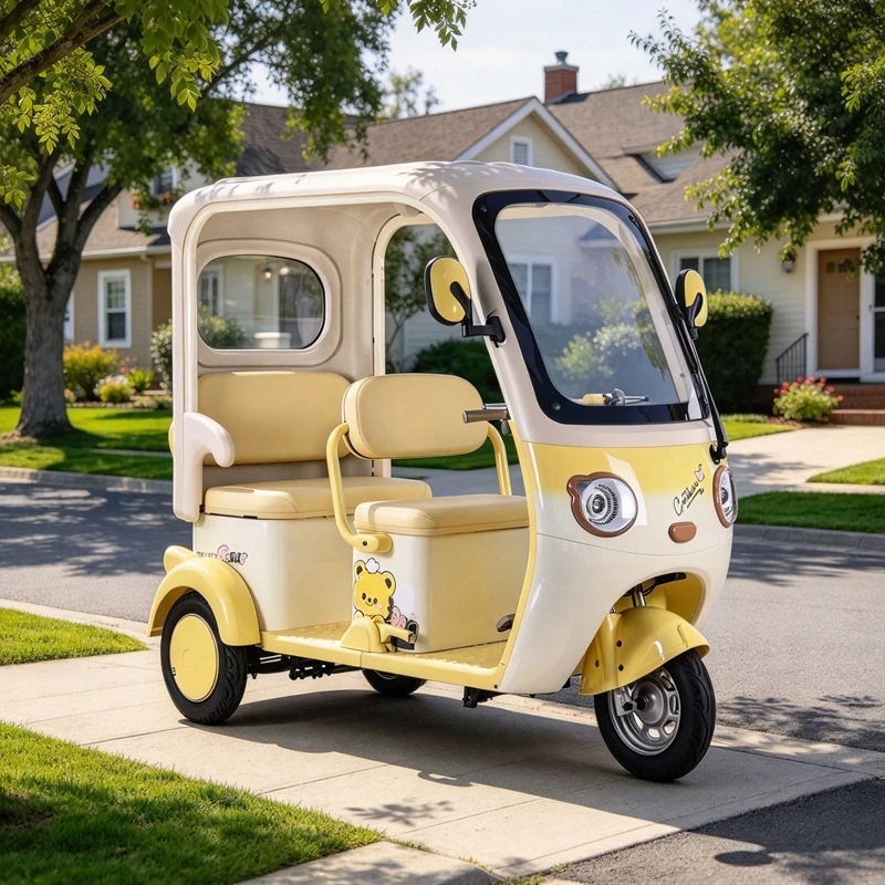 Practical Easy Parking Smart Choice Electric Tricycle Construction Freight 800W/1000W/1500W Optional With Battery For Seniors