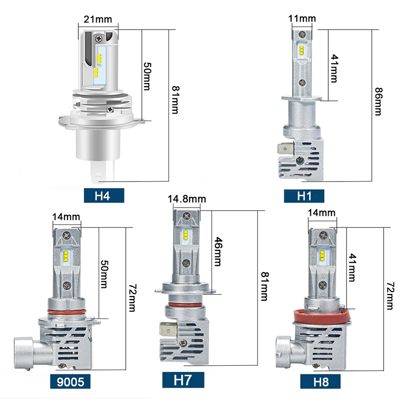 2×h7 led light CSP chips h8 Led fog light H11 LED Light h9 led 9005 hb3 LED FOG LAMP 9006 hb4 led car headlight H4 moto headlamp
