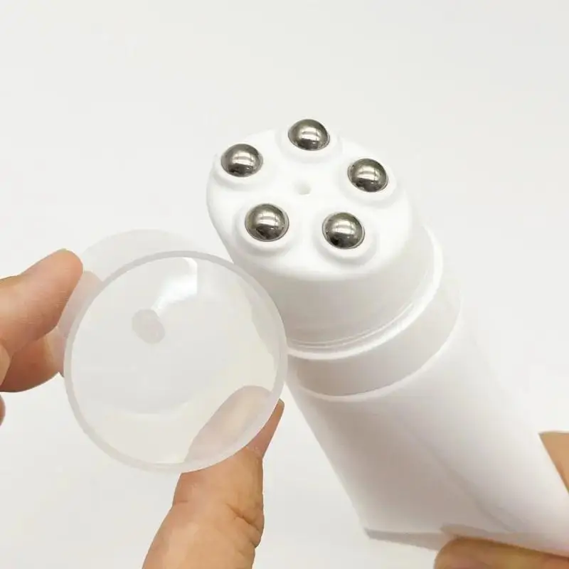 Cosmetic Squeeze Soft Tubes Neck Massage Ball Roller Stainless Steel Massage Tool Empty Bottles Plastic Soft Containers