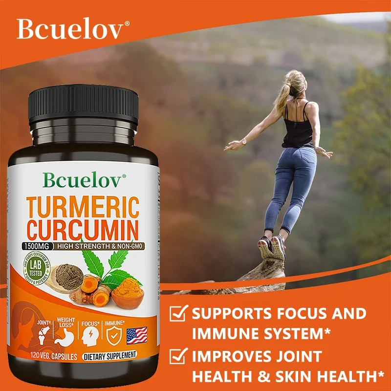 Curcumin & Black Pepper Extract - Highly Absorbable, Ultra-Strength Turmeric Supplement with 95% Curcumin & BioPerine for Joints