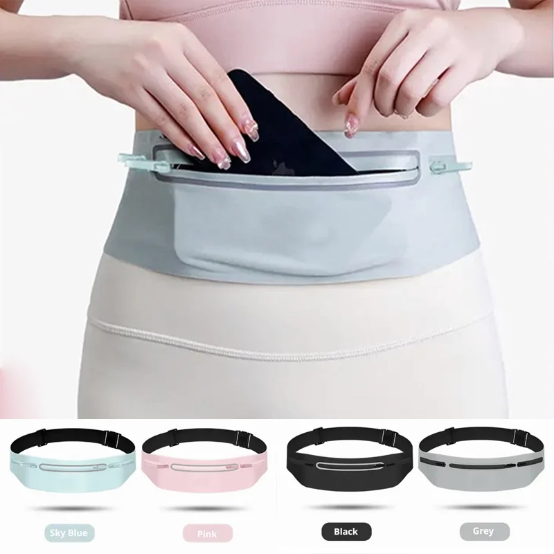 

Waterproof Running Waist Pack Adjustable Belt Men Women Slim Running Bags Portable Outsides Jogging Gym Sports Cell Phone