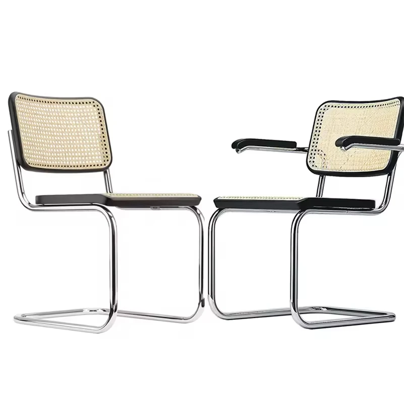 #Hot Sale Mid Century Modern Vintage Wood Dining Chairs For Home Office Comfortable Ergonomic Cesca Cane Rattan Accent Cafe Chai view 4
