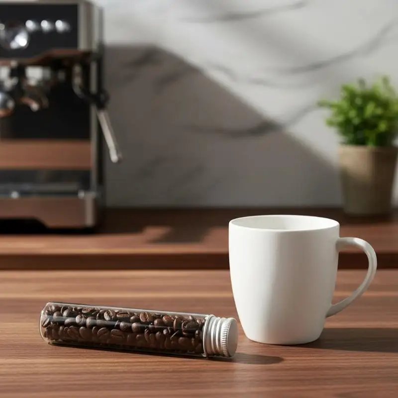Single Dose Coffee Bean Tube Dispenser Airtight Storage Bottle Elegant Home Coffee Barista Bean Organizer Kitchen Tools