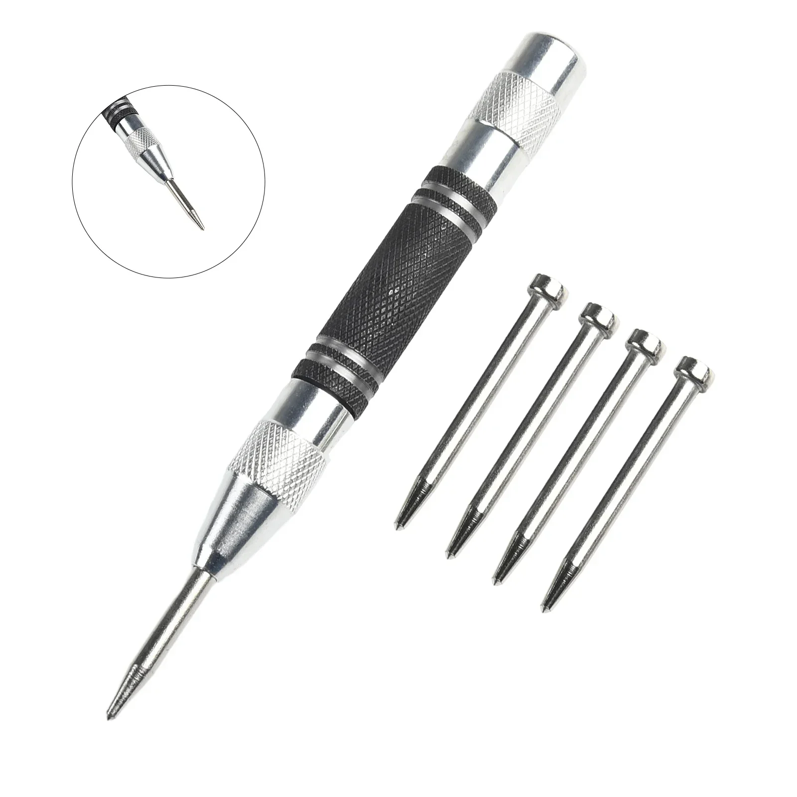 Super Strong Automatic Center Punch General Automatic Center Punch Adjustable Spring Loaded Metal Drill Tool Center Hole Punch