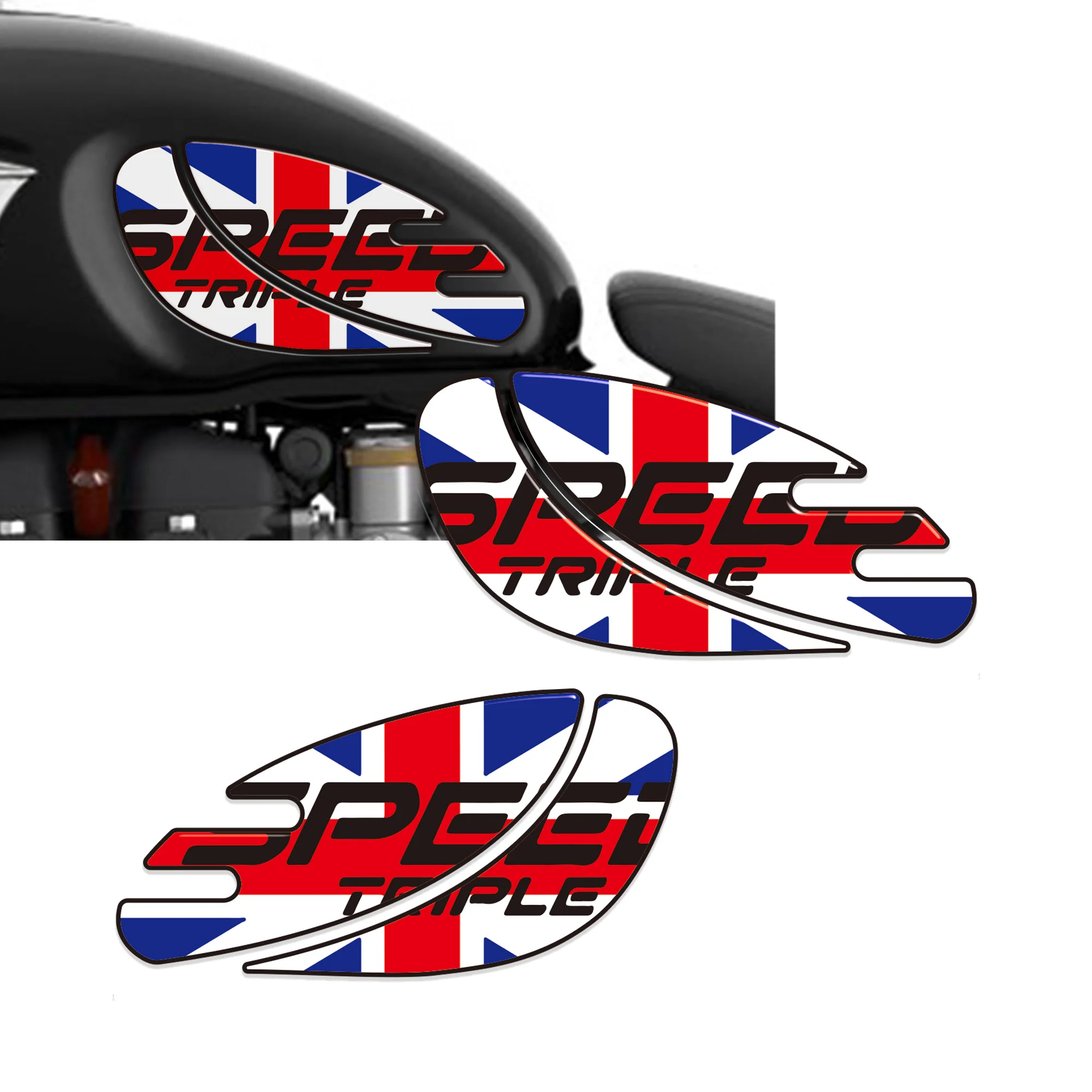 Motorcycle Accessories  Stickers 3D Protection  For Triumph Speedmaster T100 T120 Street Cup Bobber MTE080 Sticker Packs