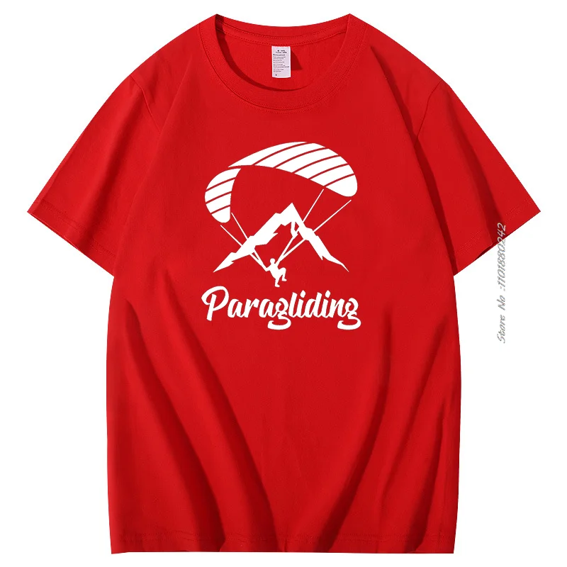 Funny t shirt for men Cotton Tops T Shirt Paraglider Paragliding graphic t shirts Summer short sleeve t-shirt Men\'s clothing