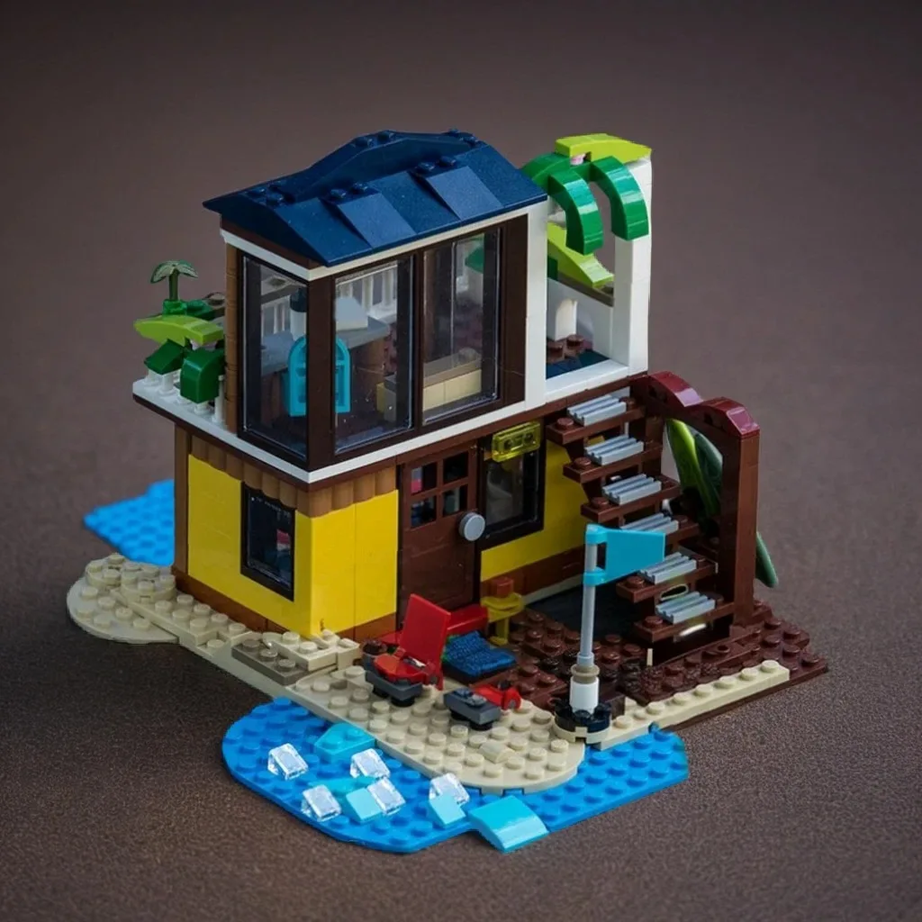 

367pcs MOC Vacation Paradise Leisure Scenes Creative Assembly DIY Model Building Blocks Birthday Toys Gift