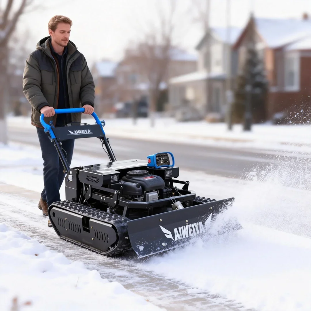 

Customized Factory Direct Sales Lawn Mower Adjustable Cutting Width LONCIN 452CC Engine Remote Control Free Snow Shovel