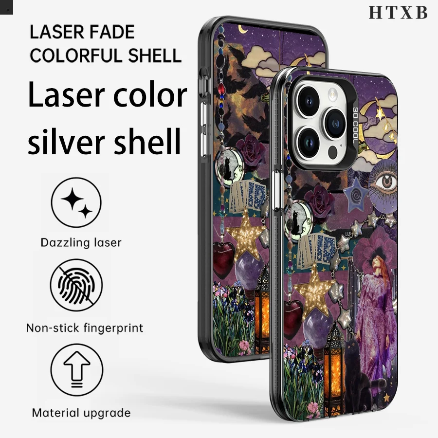 حافظة هاتف أرجوانية Witch Realm Puzzle لهاتف iPhone 17 إلى 11 Pro Max Plus #1