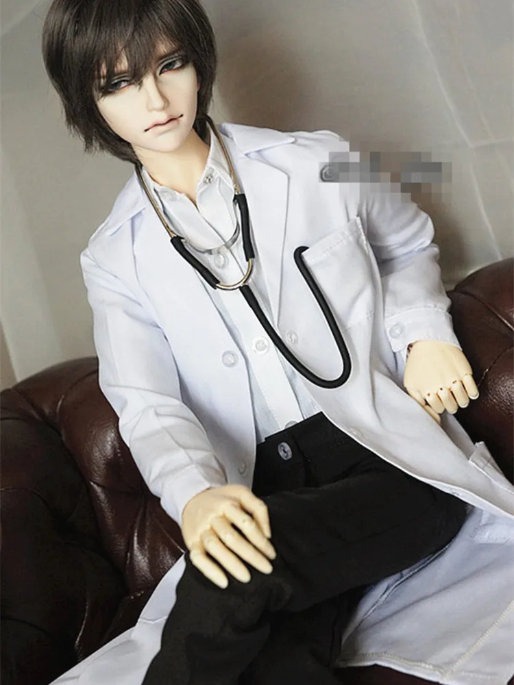 

BJD Doll White Doctor Overall Coat for 1/4 MSD 1/3 SD13 SD17 Uncle Clothes Customized CMB5