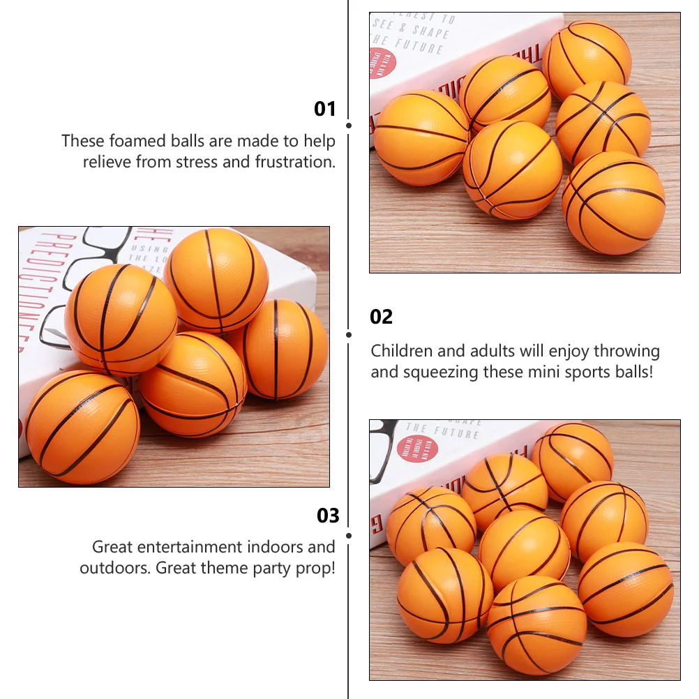 Foamed Basketball Stress Balls Kids Stress Balls Toys Mini Stress Balls Foam Rubber squeeze Anti Stress Toy Balls Soccer