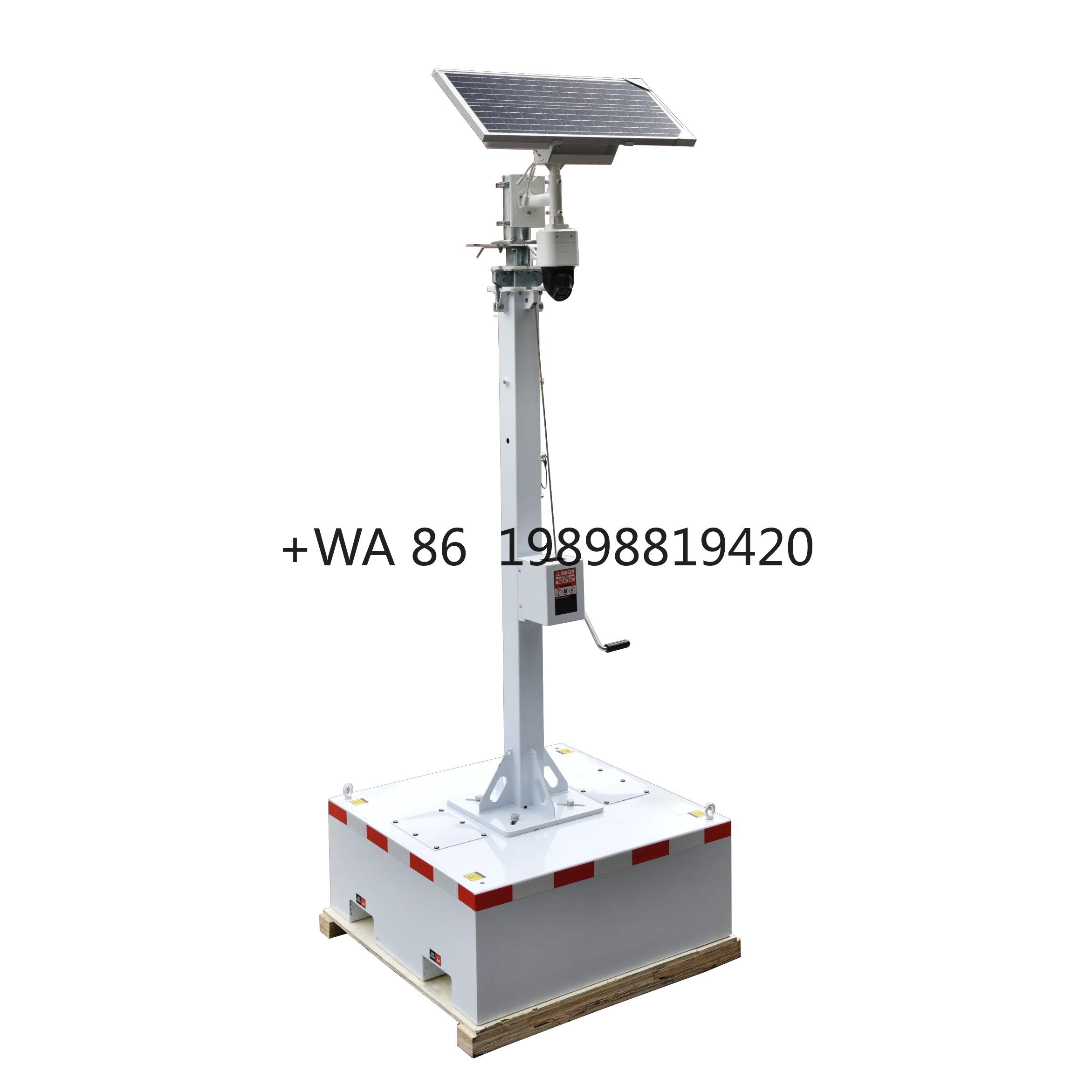 Energy Save Stationary Monitoring Beacon CCTV Solar Street Light Tower for Theme Park Outdoor