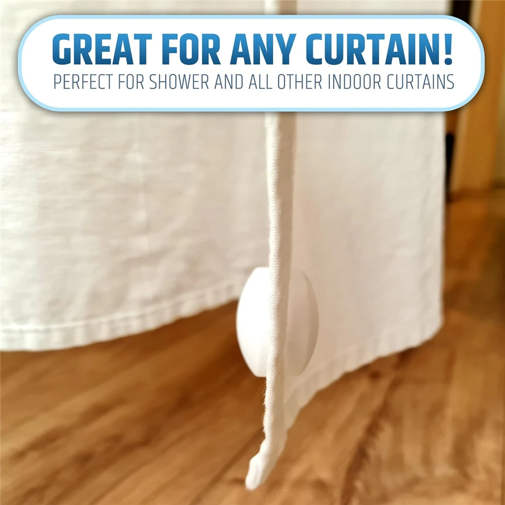 Round 360° Silicone Wrapped Magnetic Shower Curtain Weights Heavy Magnets Prevent Curtain Liners from Blowing