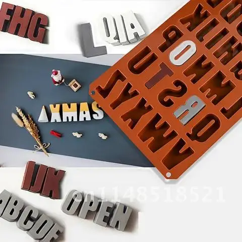 

Алфавит 3D из силикона и бетона, искусственные пластыри, формы для мыла, помадки, торта, выпечки, шоколада, инструмент для украшения