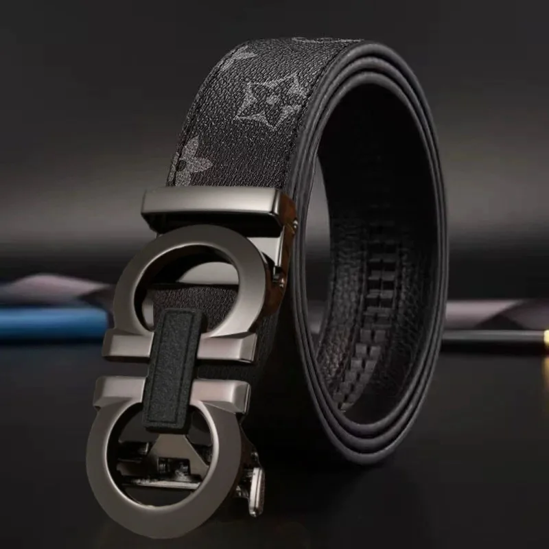 

Мужской ремень из натуральной кожи с автоматической пряжкой из металлического сплава, брендовый, роскошный дизайн, поясной ремень для мужчин, мужской ремень-стреп.