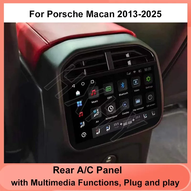New Car Digital Console Rear AC Panel Full Touch 2026 Style Multimedia For Porsche Macan 2013-2025 Player Control
