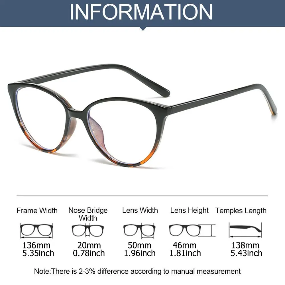 Women PC Vision Care Eyewear Eyeglasses Computer Goggles Glasses