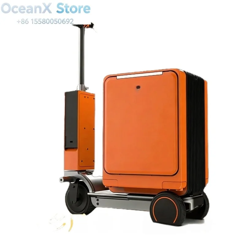 Smart Electric Ride-On Luggage, 20 Inch Boardable Wheeled Travel Suitcase