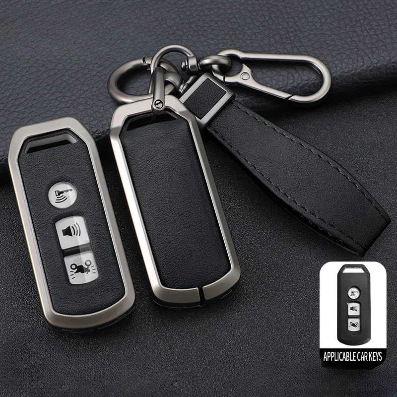 

Alloy Leather Key Case Cover Keychain For Honda Pcx 125 Forza 125 300 350 750 ADV Xadv Super Cup SH150i SH300 Sh125 XAV Xlov SH