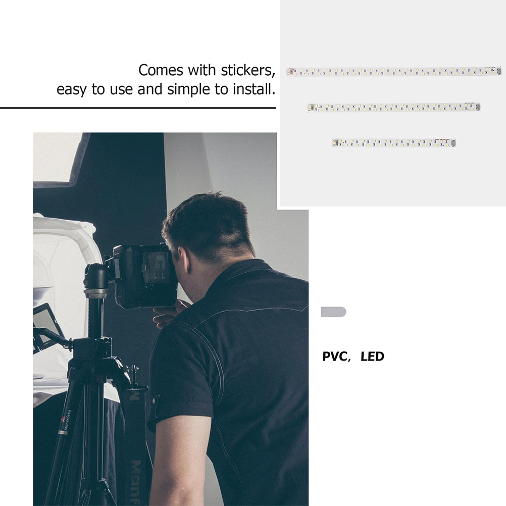 

2pcs Led Light Bars 20Cm Usb Powered Adhesive Strip Lights For Photography Tent Box Mini Photo Studio Flexible Bendable Lighting