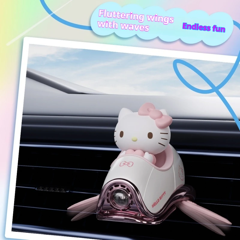 Sanrio Hello Kitty Kuromi Melody Car Aromatherapy Cartoon Airplane Car Luminous Decorate Supplies Aromatic Deodorize Gift