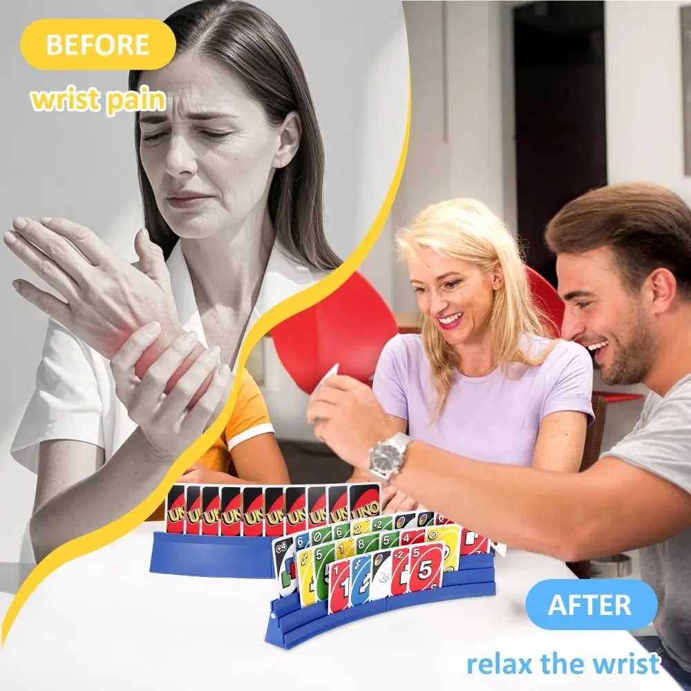 Three-Layer Card Holder Expandable ABS Playing Cards Holders Portable Multi-Functional Hands Free Card Holder