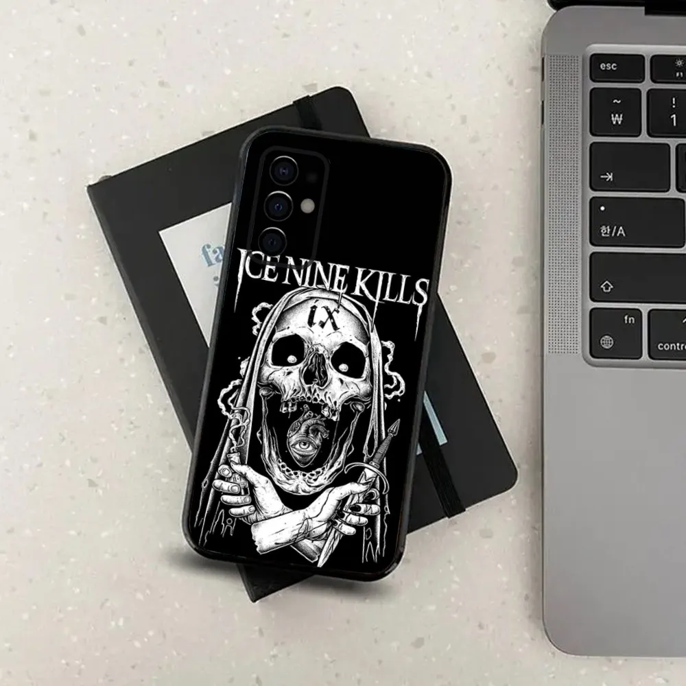 Ice n-nine Kills b Band Phone Case for Samsung,s24,s21,s22,s23,s30,ultra,s20,plus,fe,lite,note,10,9ソフトブラック5g